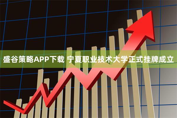 盛谷策略APP下载 宁夏职业技术大学正式挂牌成立